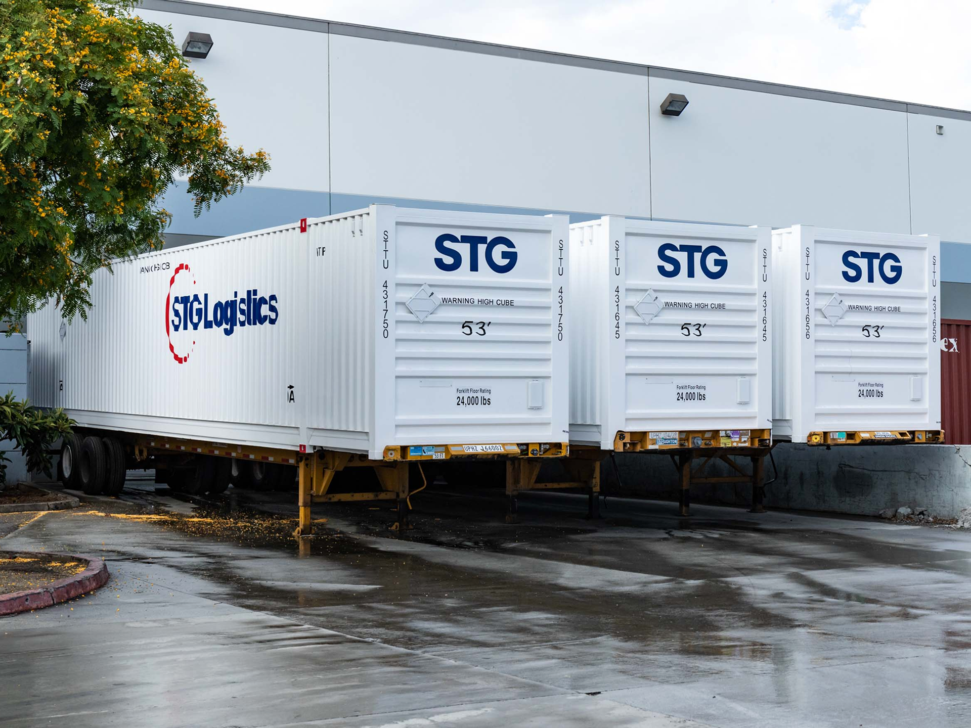 A cover image showing trucks from STG Logistics